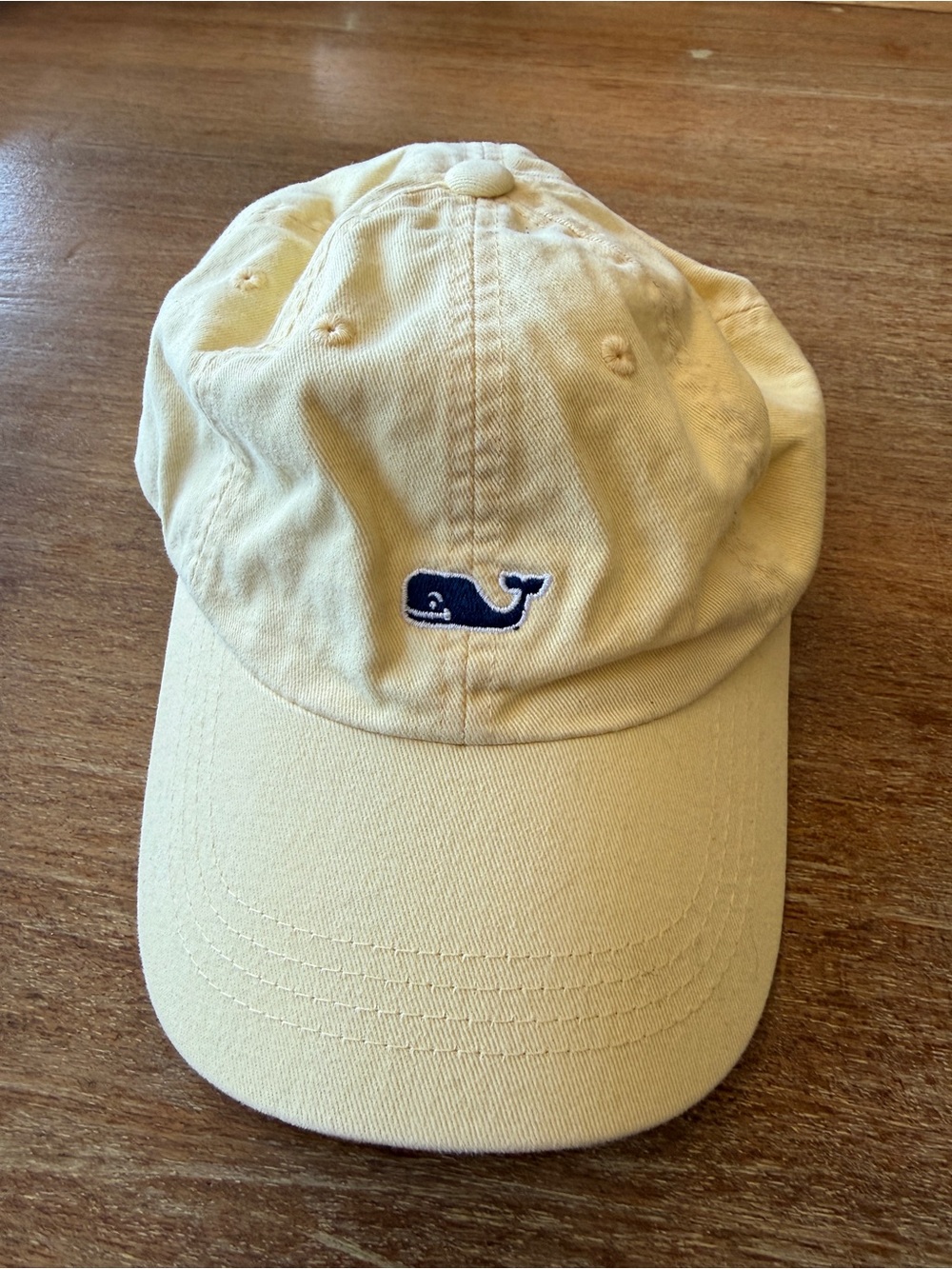 Vineyard Vines Pale Yellow Whale Dad Hat
